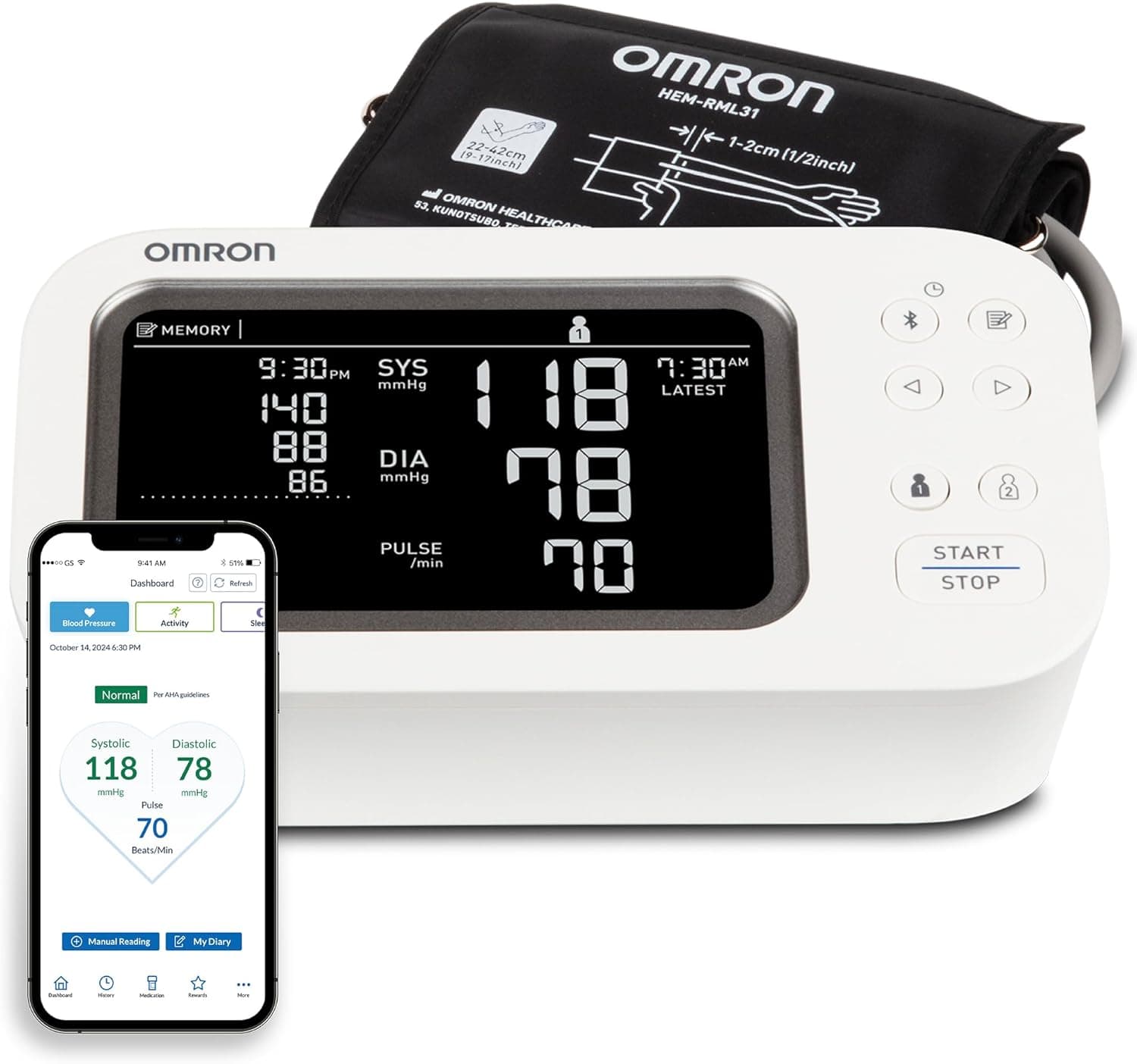 Omron Platinum Upper Arm Blood Pressure Monitor